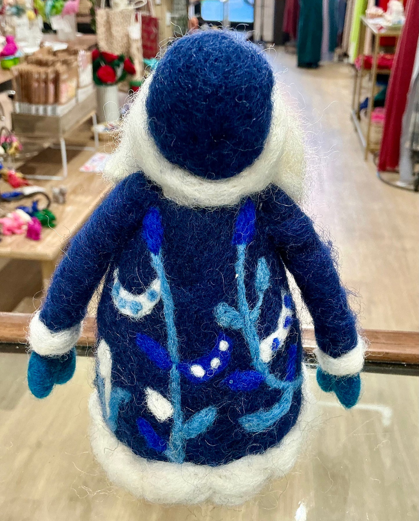 Blue and White Santa