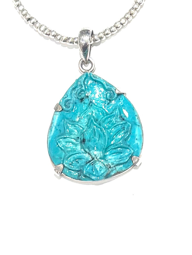 Turquoise Lotus Flower XPD4498 TUQ LOTUS