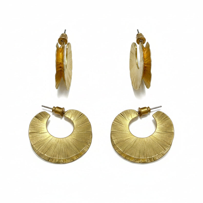 Brass Gold Hoop Earring BE23