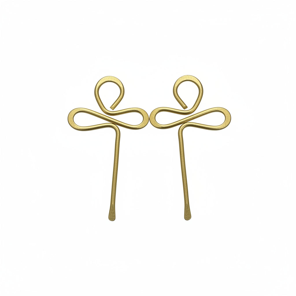 Brass Key Earrings BE26