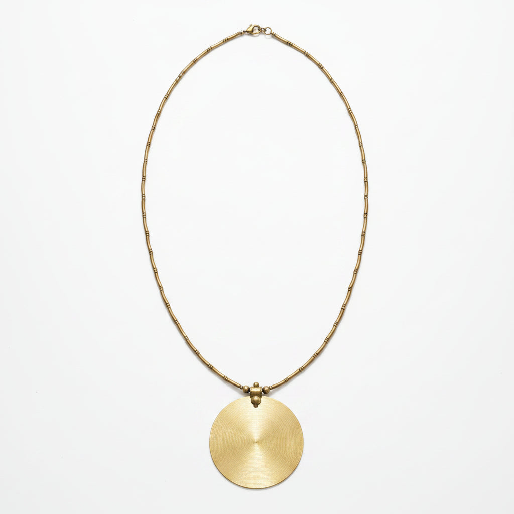 Brass Circle Necklace BB14