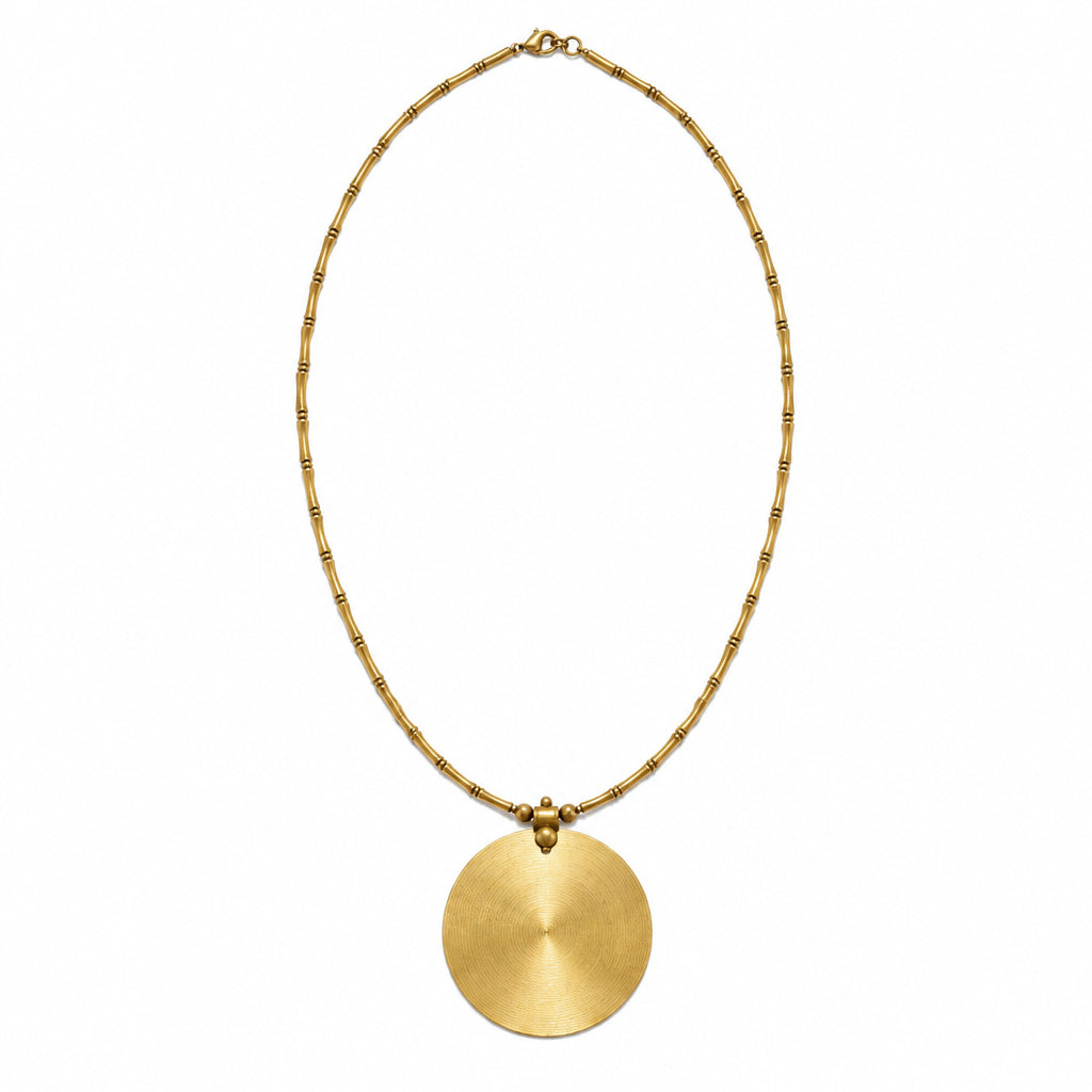 Brass Circle Necklace