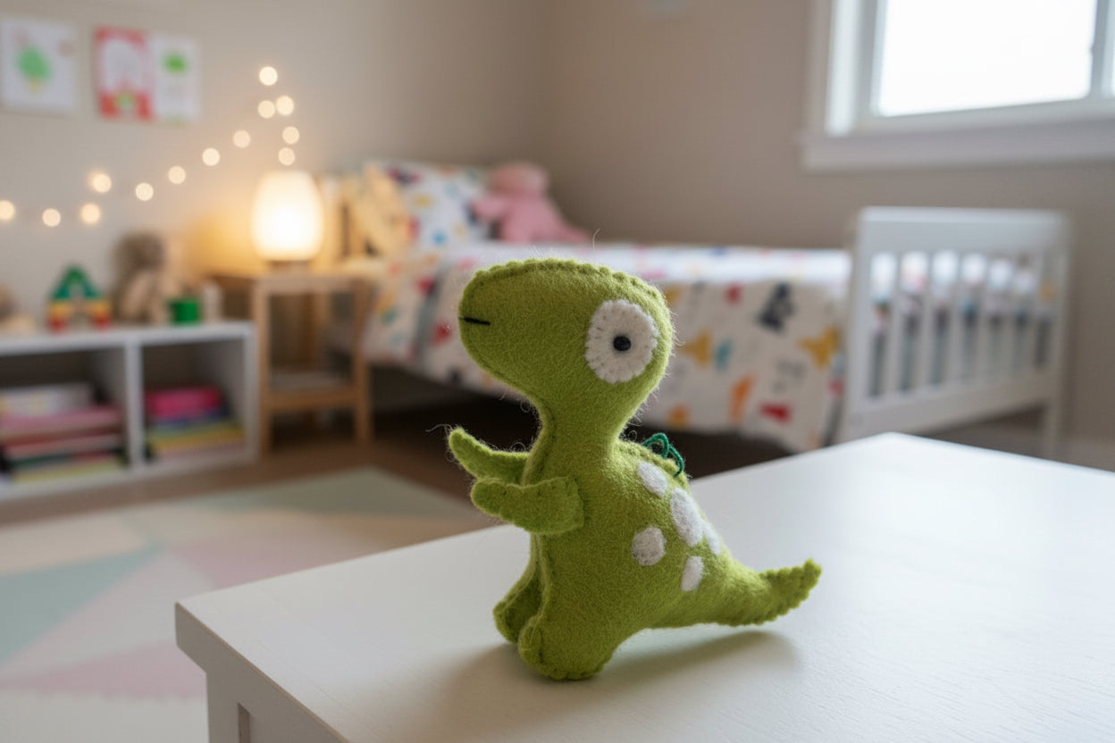 Green Spotted Dino Ornament
