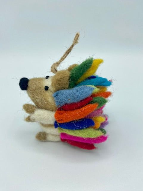 Rainbow Hedgehog Ornament 236