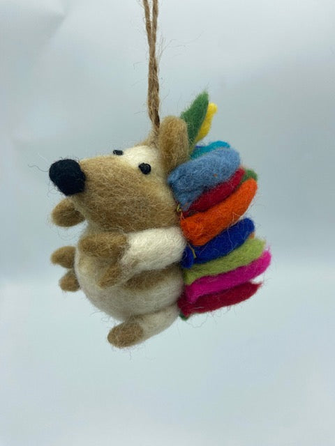 Rainbow Hedgehog Ornament 236