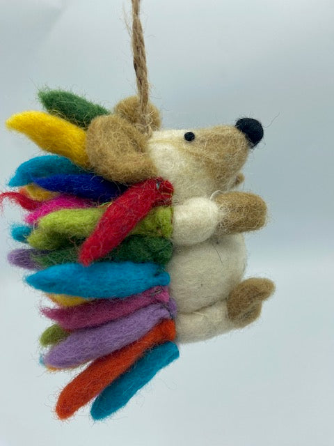 Rainbow Hedgehog Ornament 236