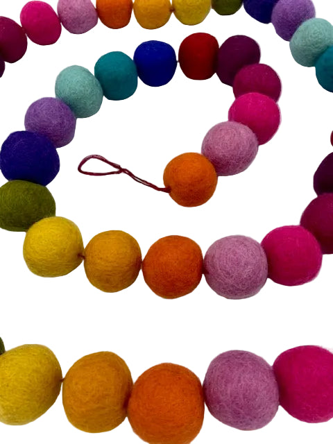 Rainbow Ball Garland