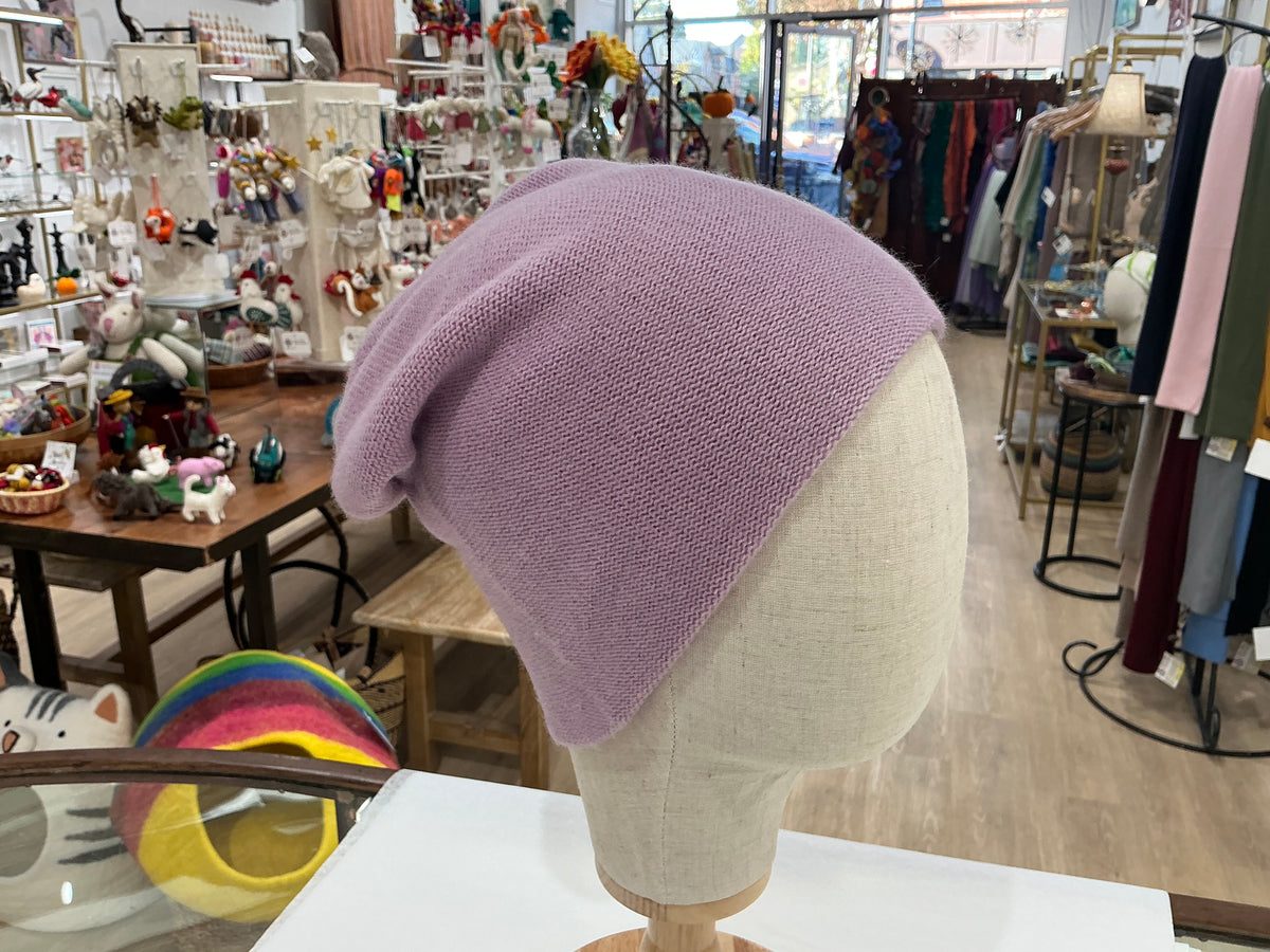 100% Pure Cashmere Hat Lilac