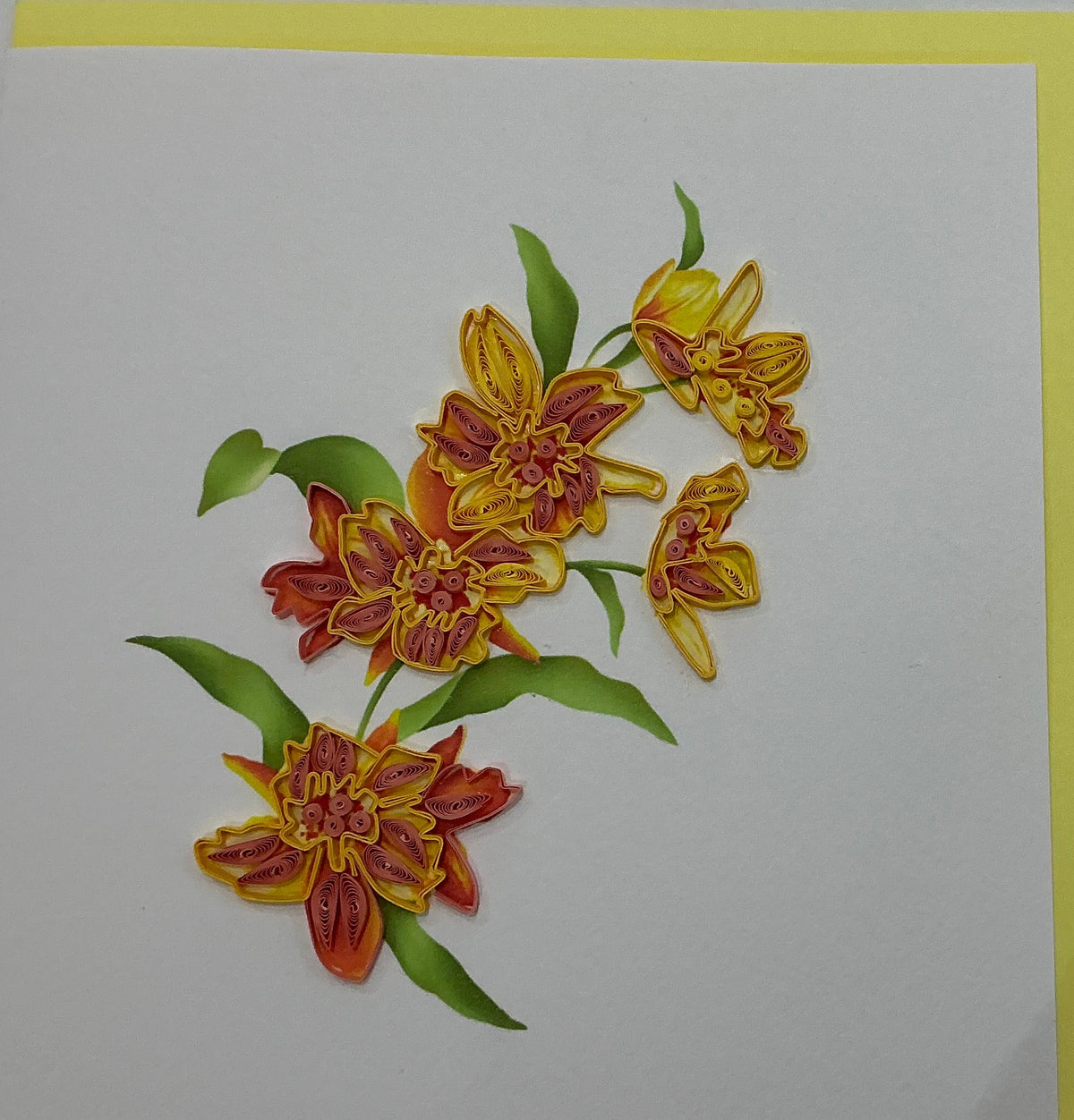 Card - Yellow flowers