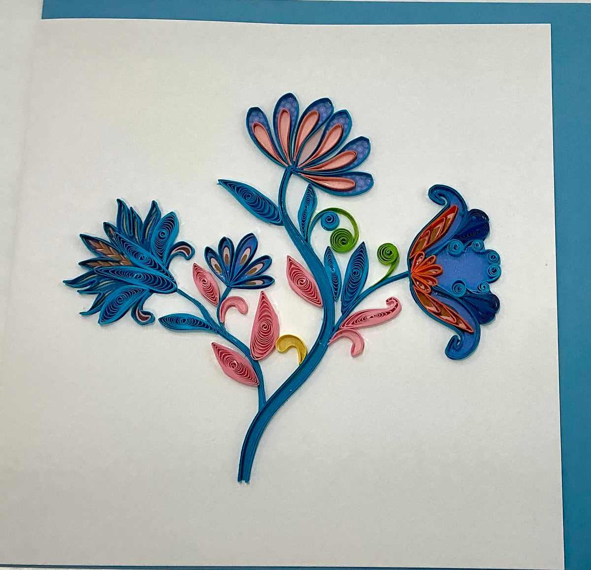 Card - Blue flowers