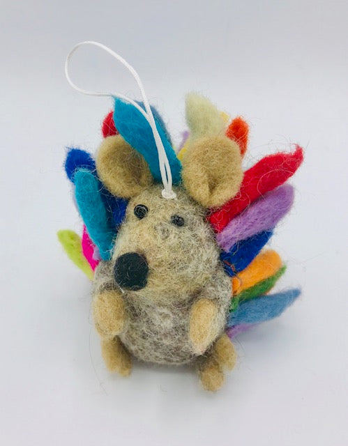 Rainbow Hedgehog Ornament 236