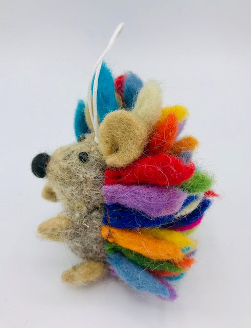 Rainbow Hedgehog Ornament 236