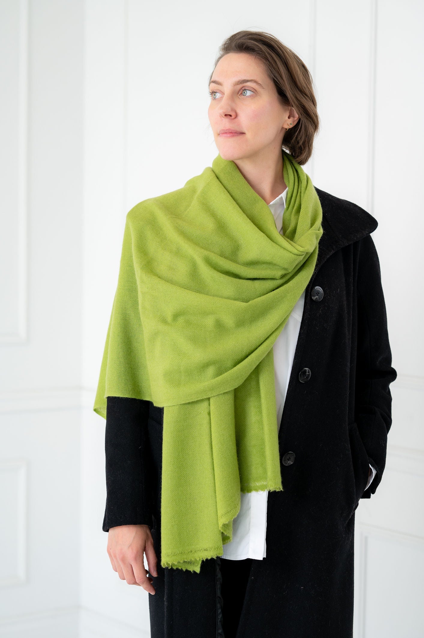 Pure Cashmere Light Green Scarves