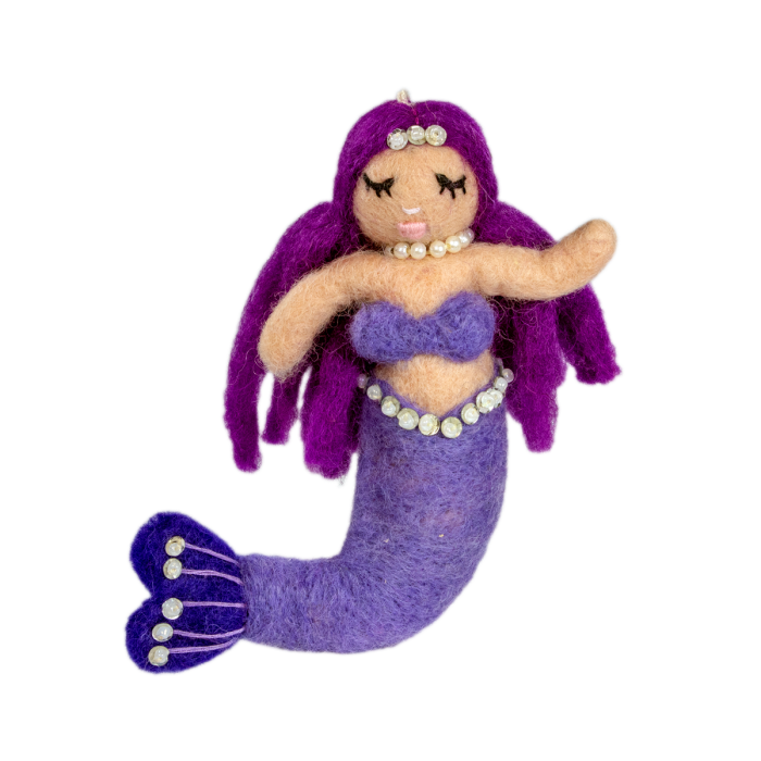 Purple Mermaid Ornament 243