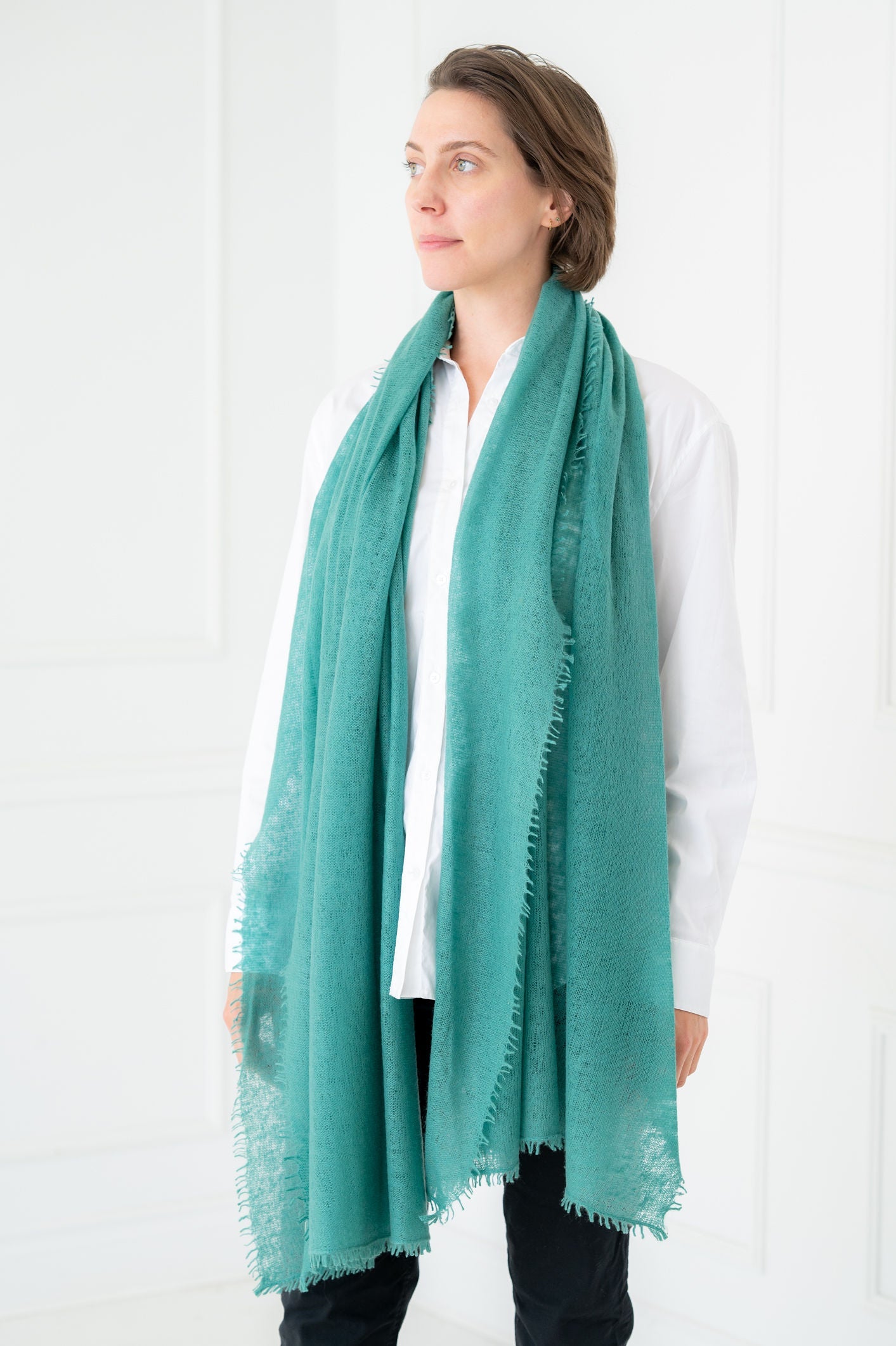 Pure Cashmere Robins Egg Felted Scarves