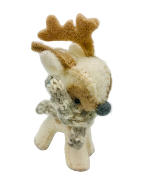 White Reindeer Ornament