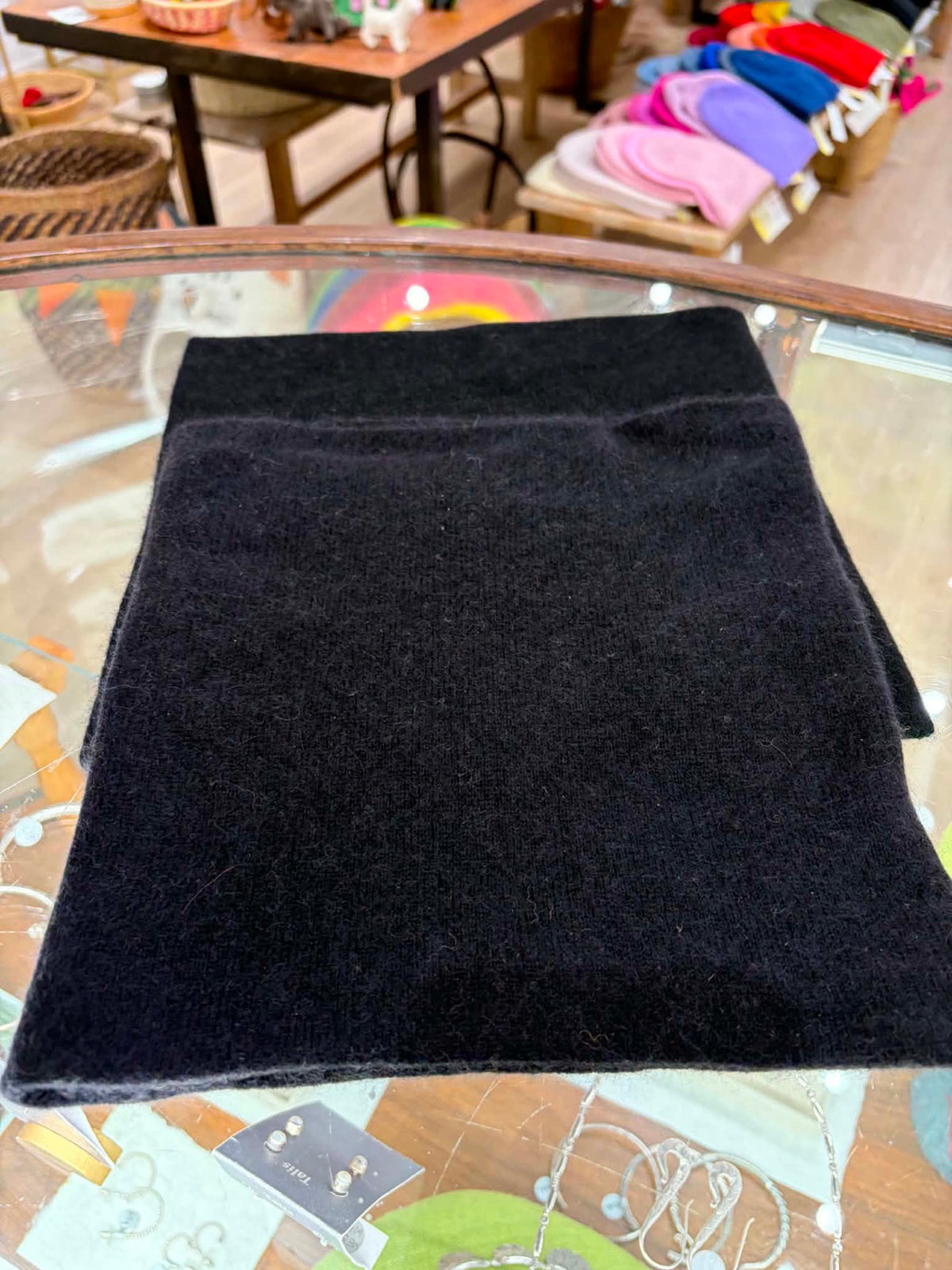Black Pure Cashmere Neck Warmer