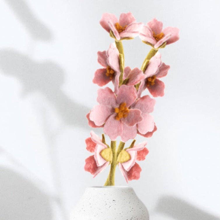 Felt Cherry Blossom: White
