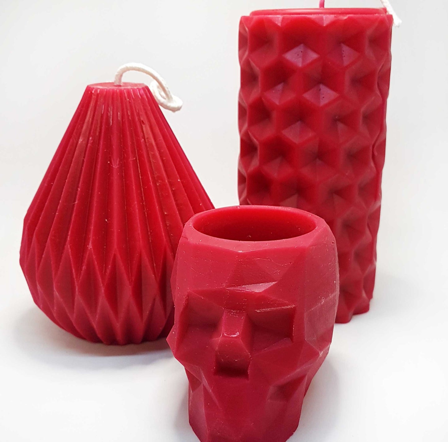 Beeswax Candle- Fluted Pyramid - 4.25" - 100% Pure Canadian Beeswax: Beeswax Yellow