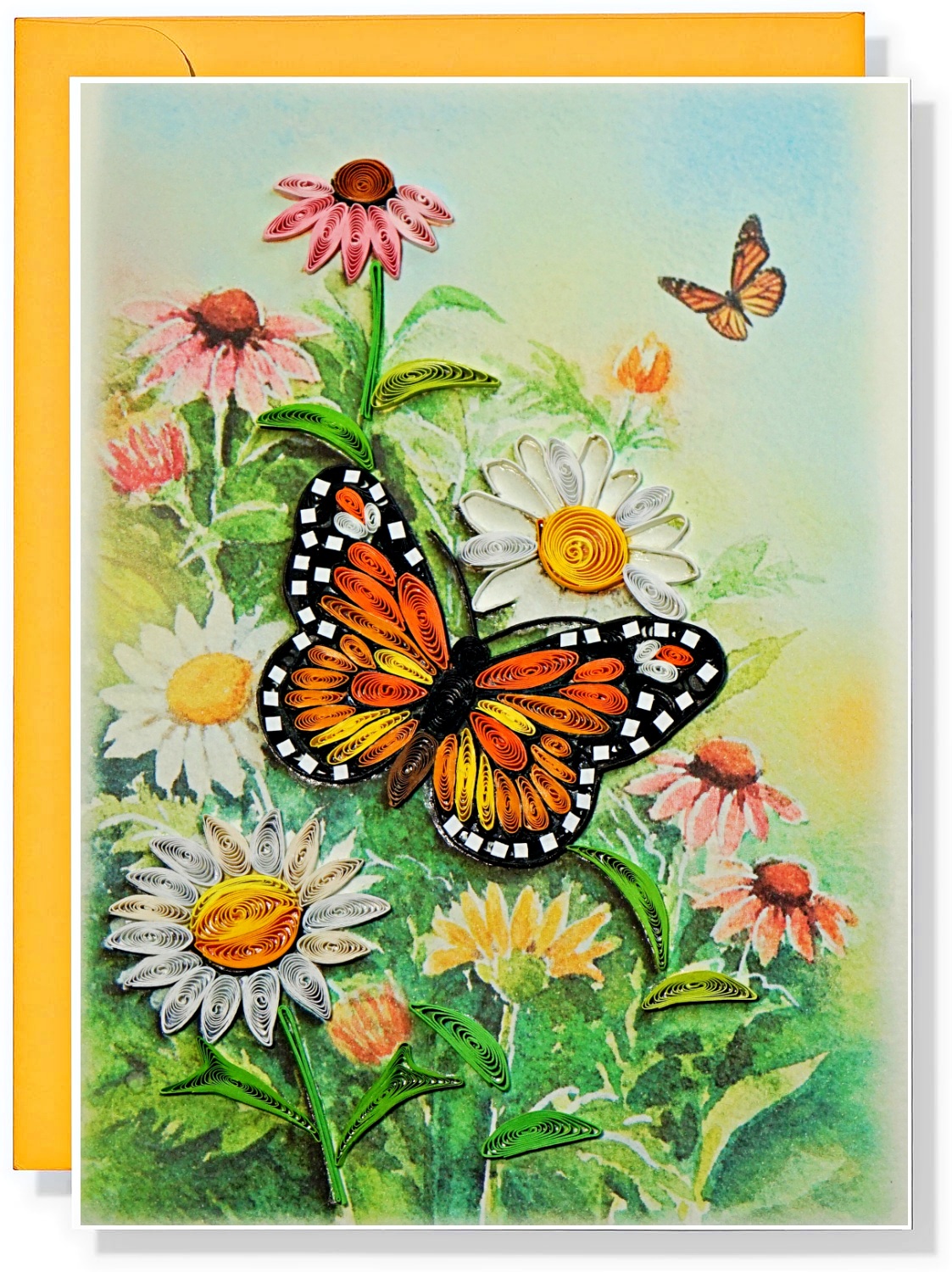 Monarch Butterfly quilling card , 5x7 inches Quilling card