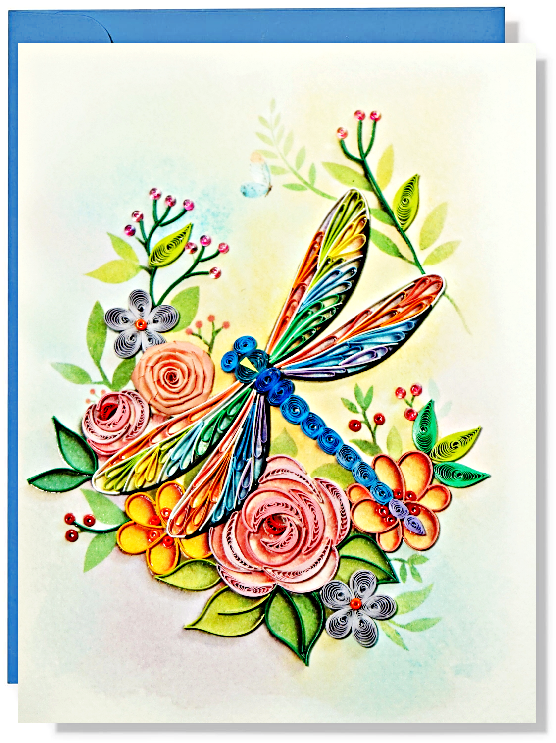 Dragonfly Quilling Card , 5x7 inches Quilling Card