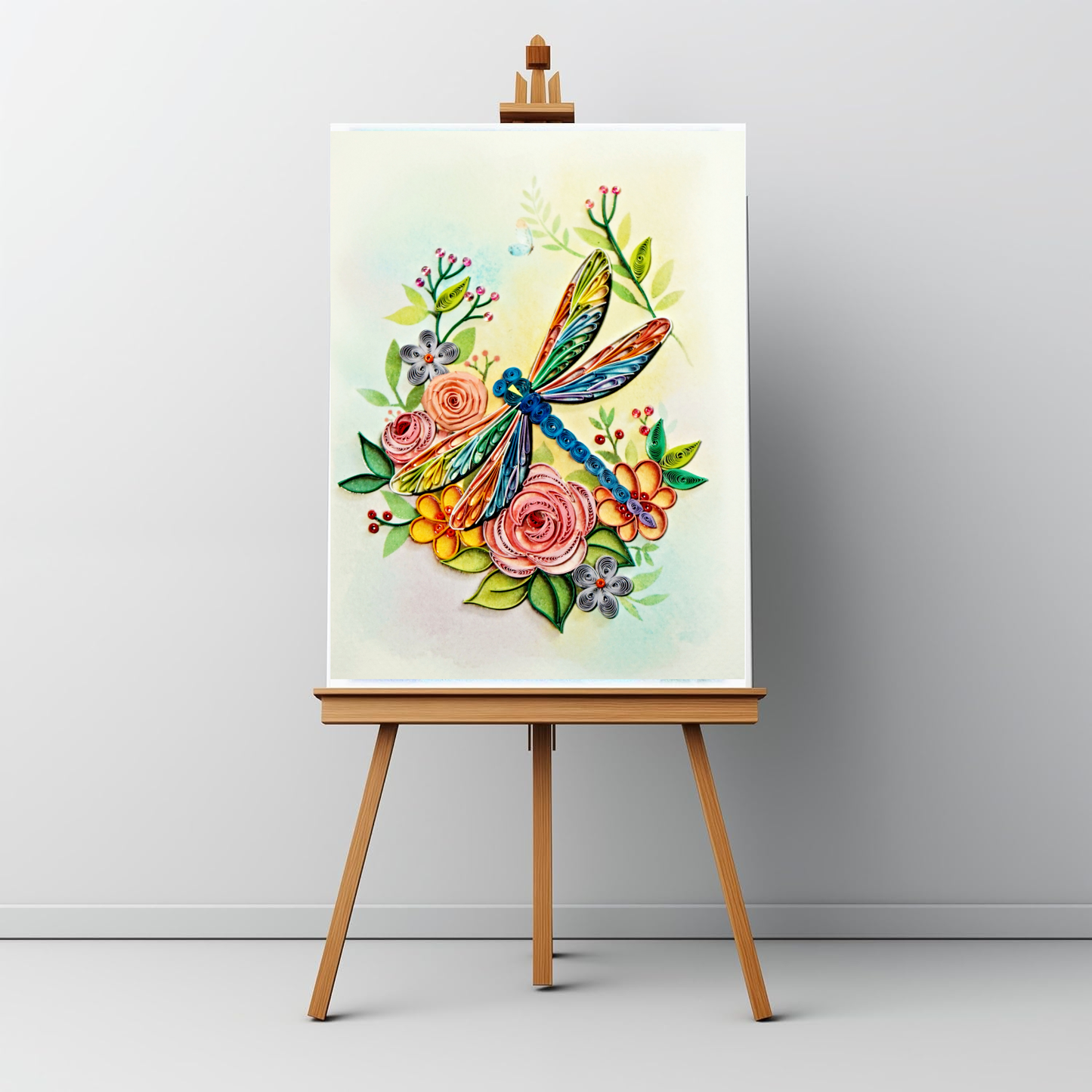 Dragonfly Quilling Card , 5x7 inches Quilling Card