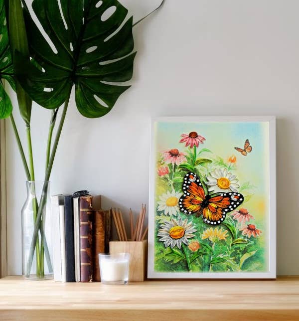 Monarch Butterfly quilling card , 5x7 inches Quilling card
