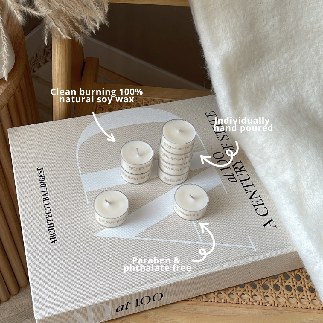 Scent Sample | Candle Sample | 0.5oz | Tea Light Candle: Citrus + Sage