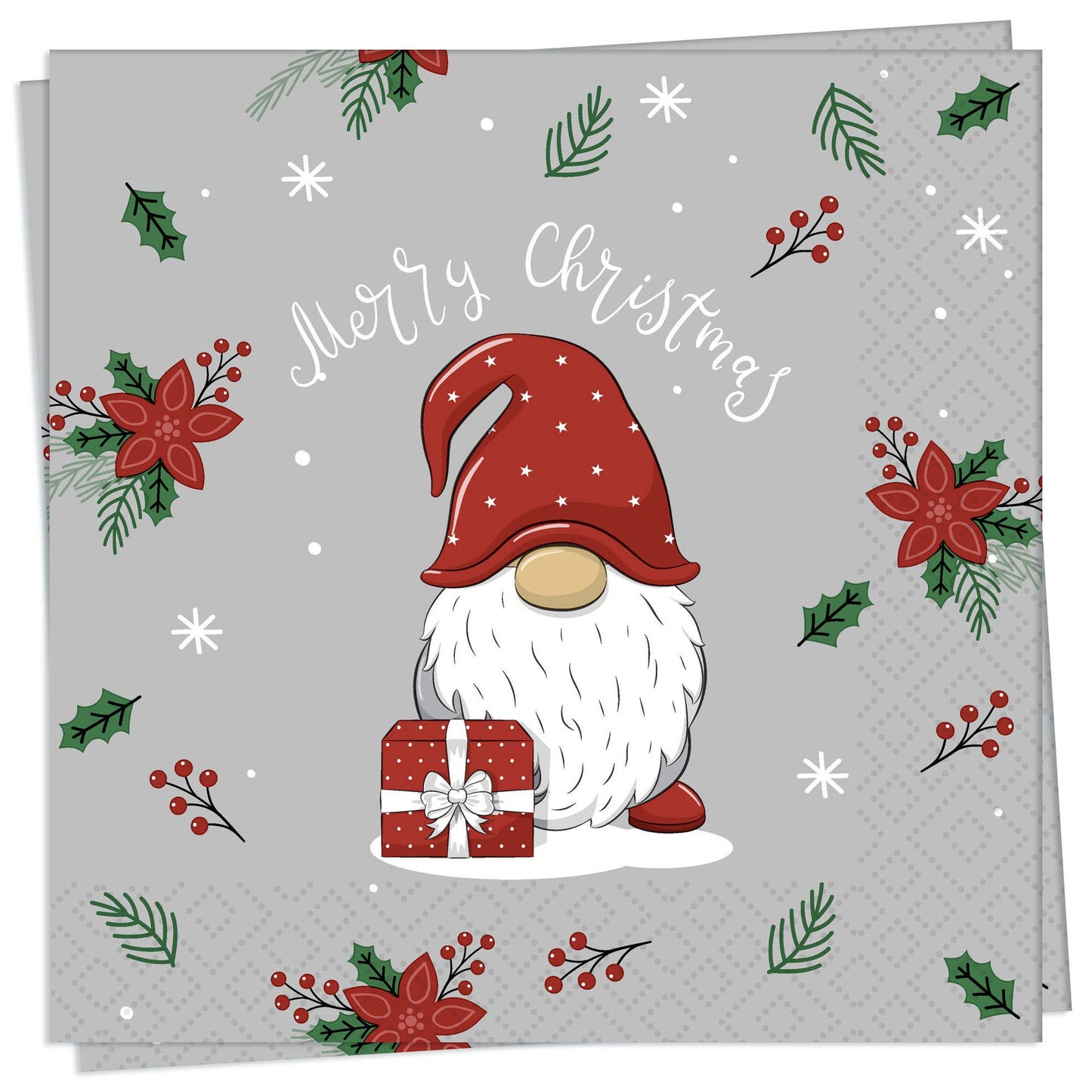 Tomte with Gift - Luncheon Napkin
