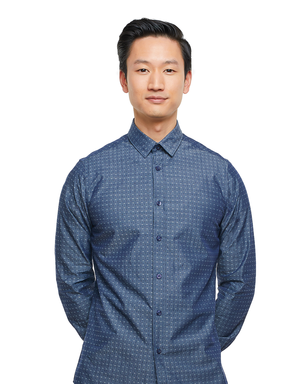 Gunmetal Dotted Dress Shirt