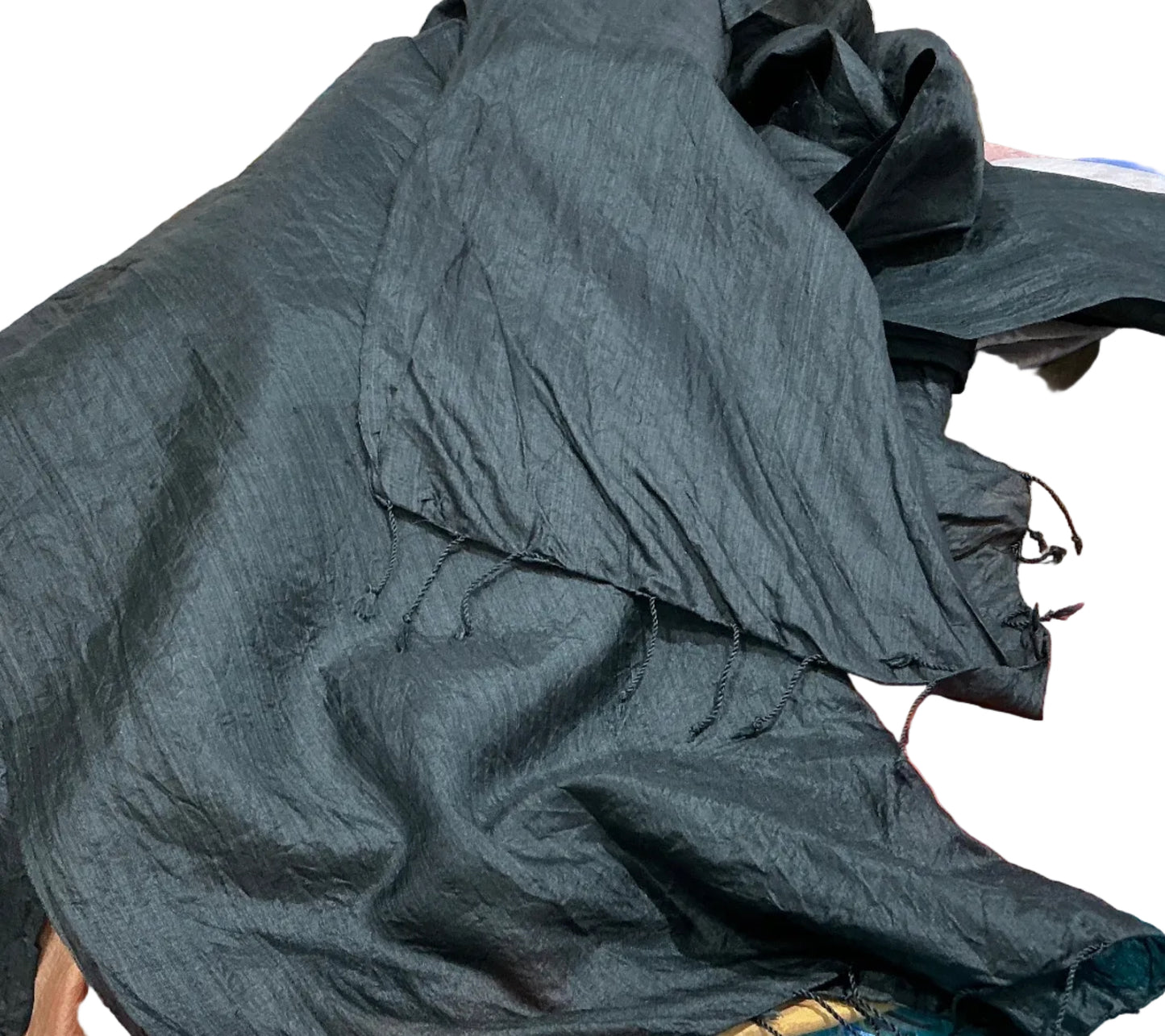 Black silk scarf