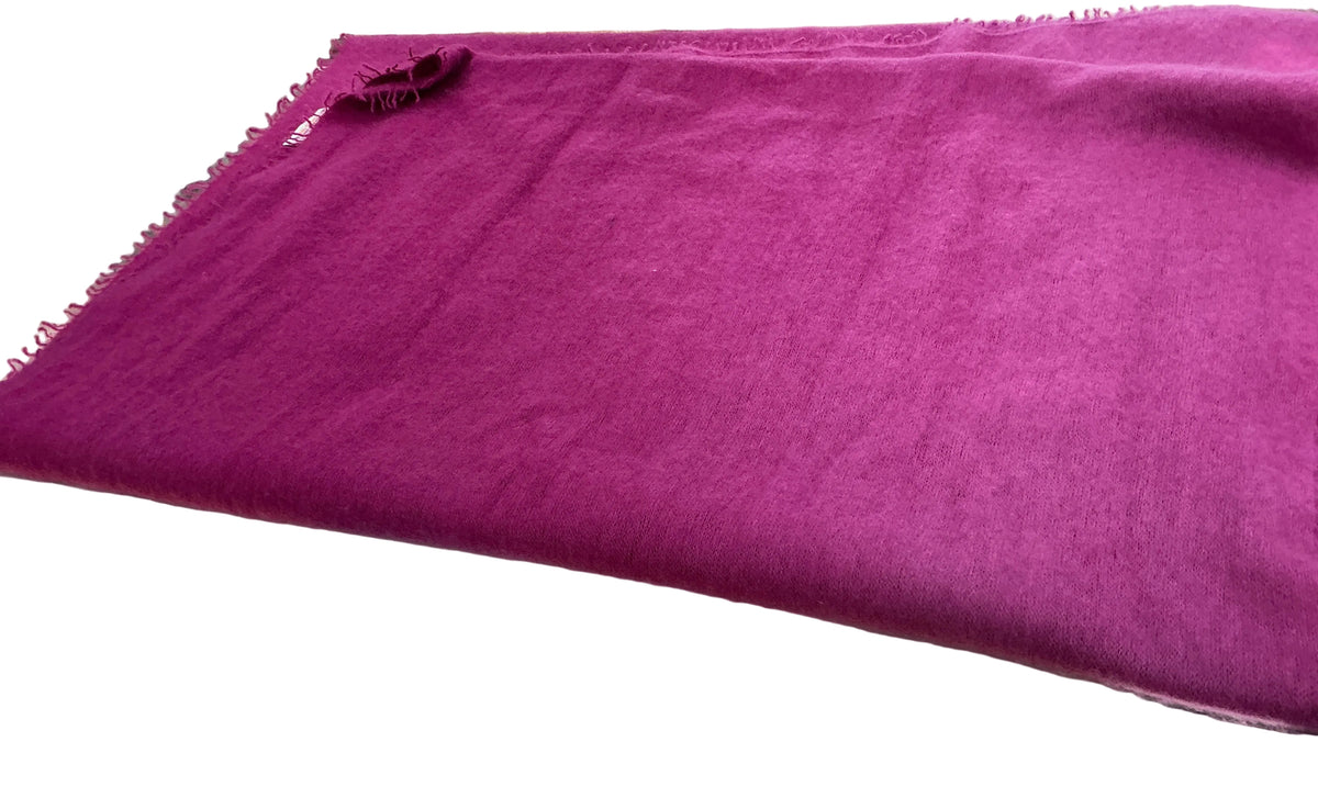 Boutique Hand Woven 100% Pure Cashmere Shawl Fuchsia Fade