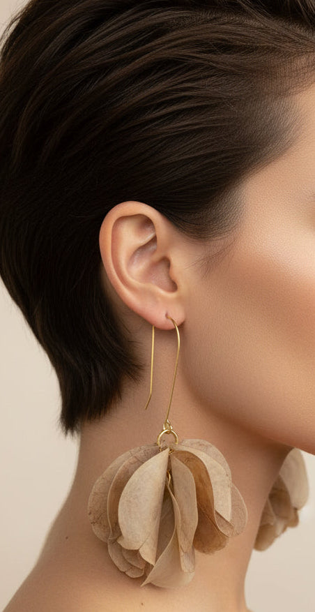 Cluster drop earring