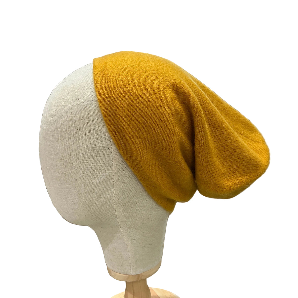 100% Pure Cashmere Hat Yellow Mustard