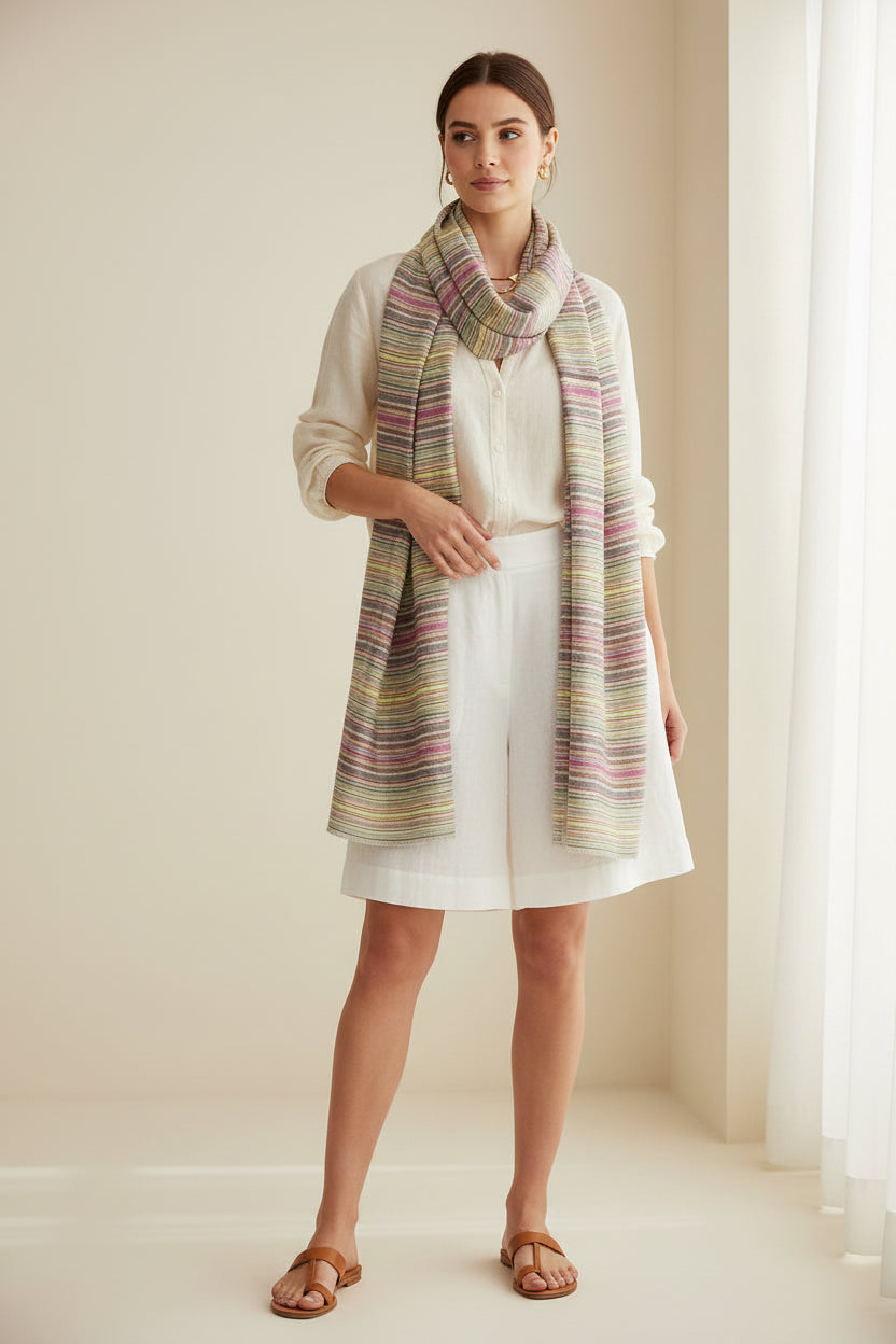 Pure pashmina stripped scrarfs