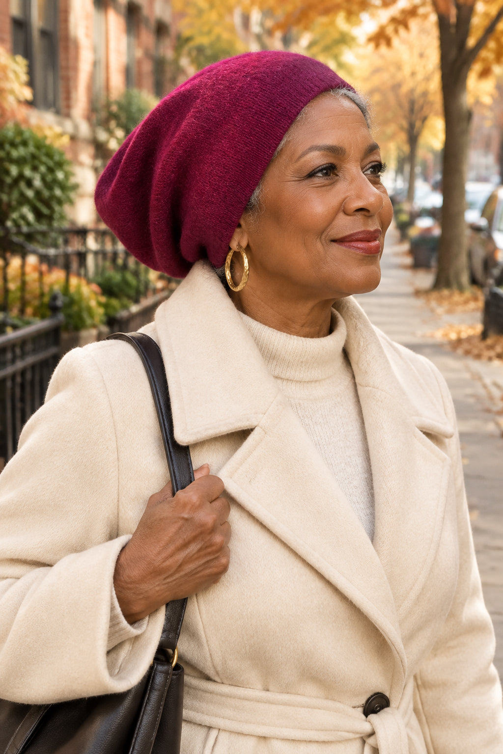 100% Pure Cashmere Hat Light Dusty Rose