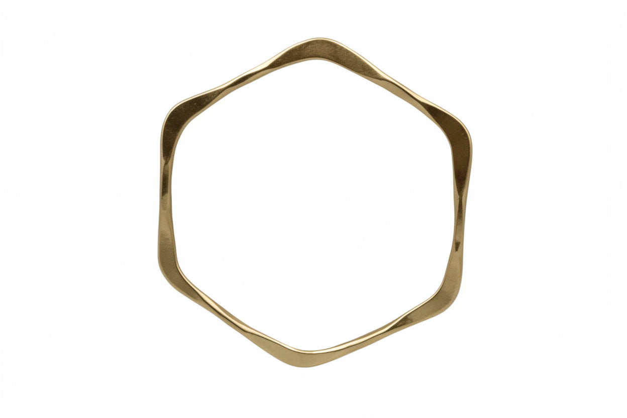 Brass bracelet, flat