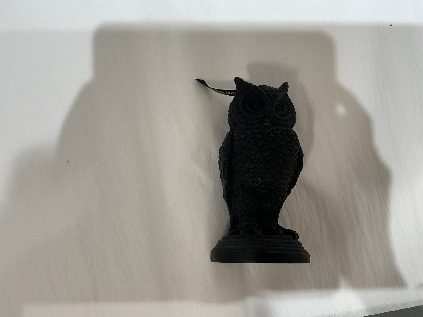 Owl candle black