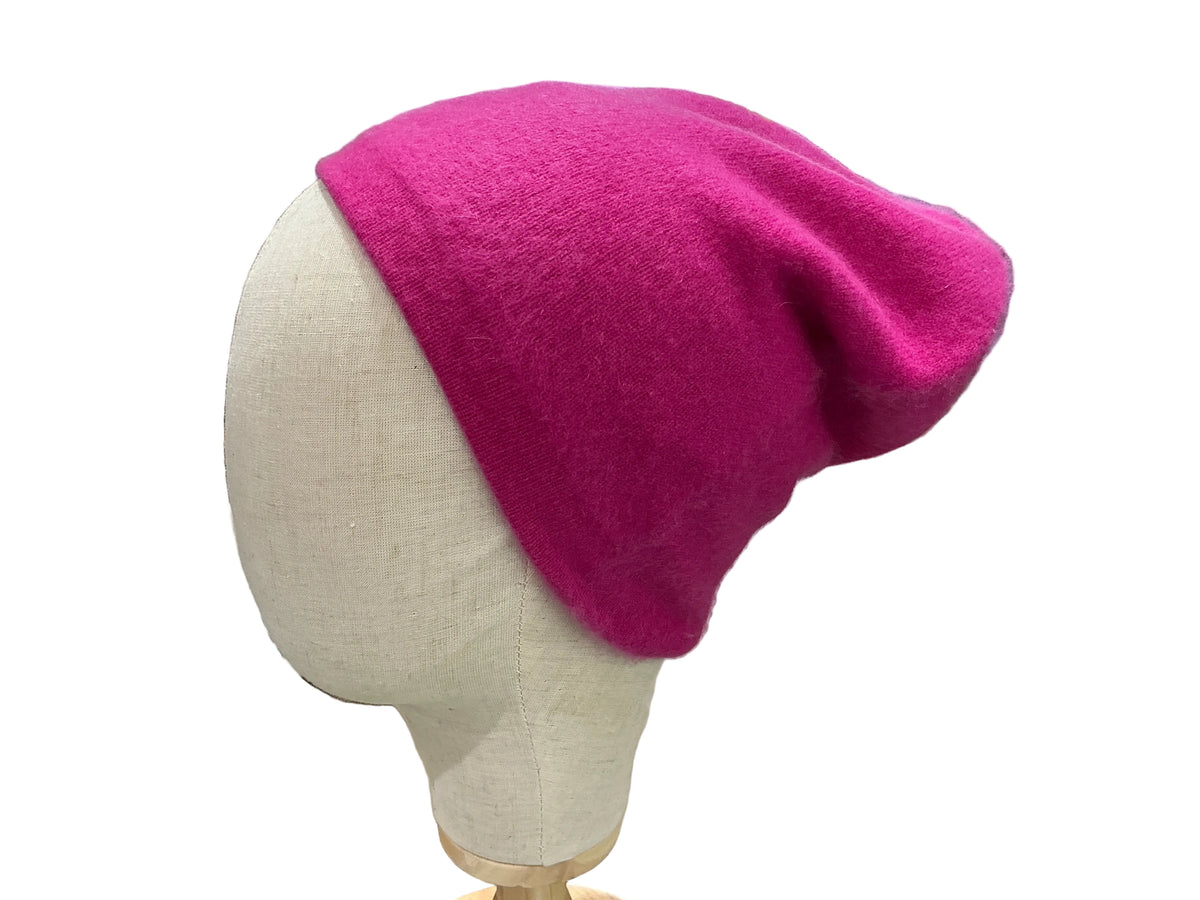 100% Pure Cashmere Hat Vibrant Pink