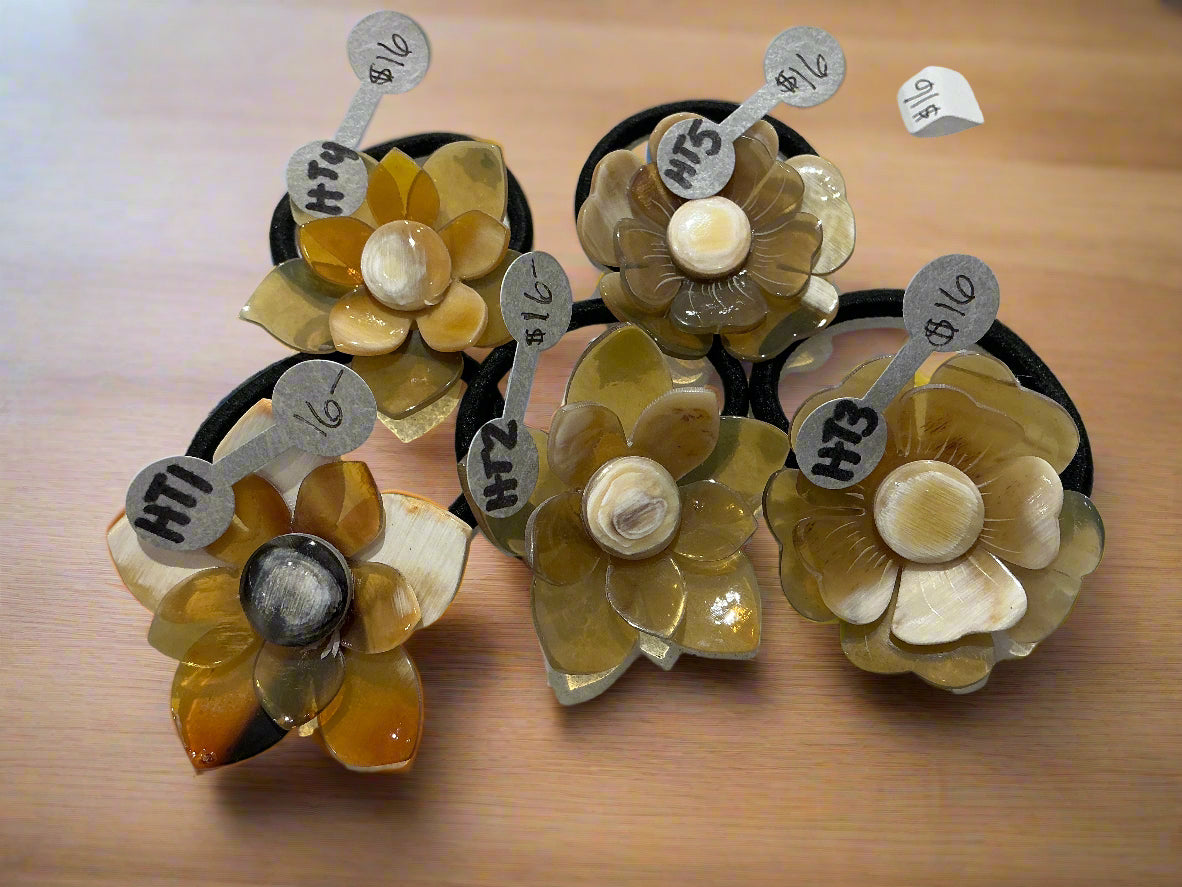 Buffalo horn hair tie/elastic