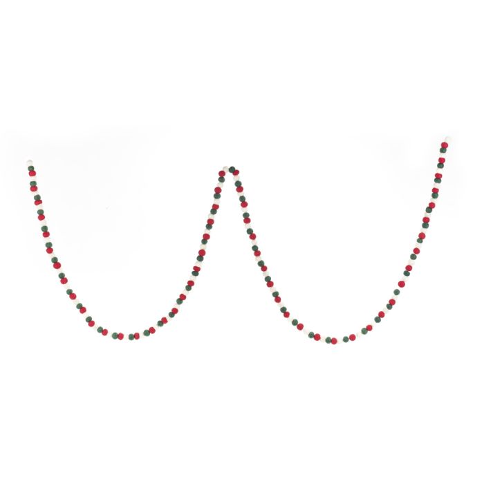 Holiday Red, White, Green Ball Garland