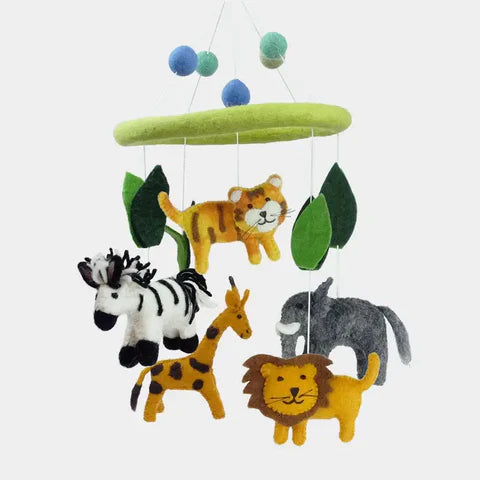 Circle Jungle Animal Mobile