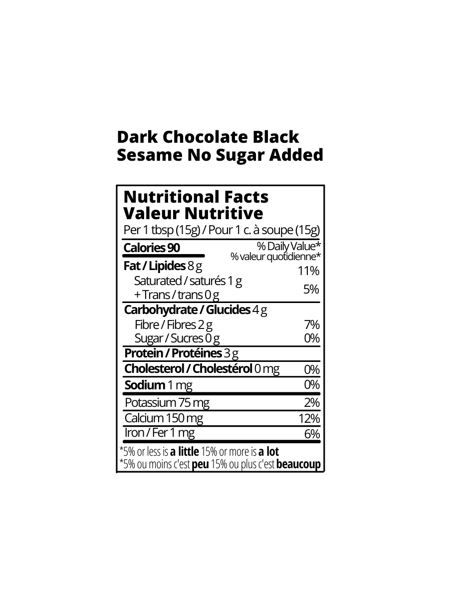 Wholesome DeeLights - Dark Chocolate Black Sesame (No Sugar Added)