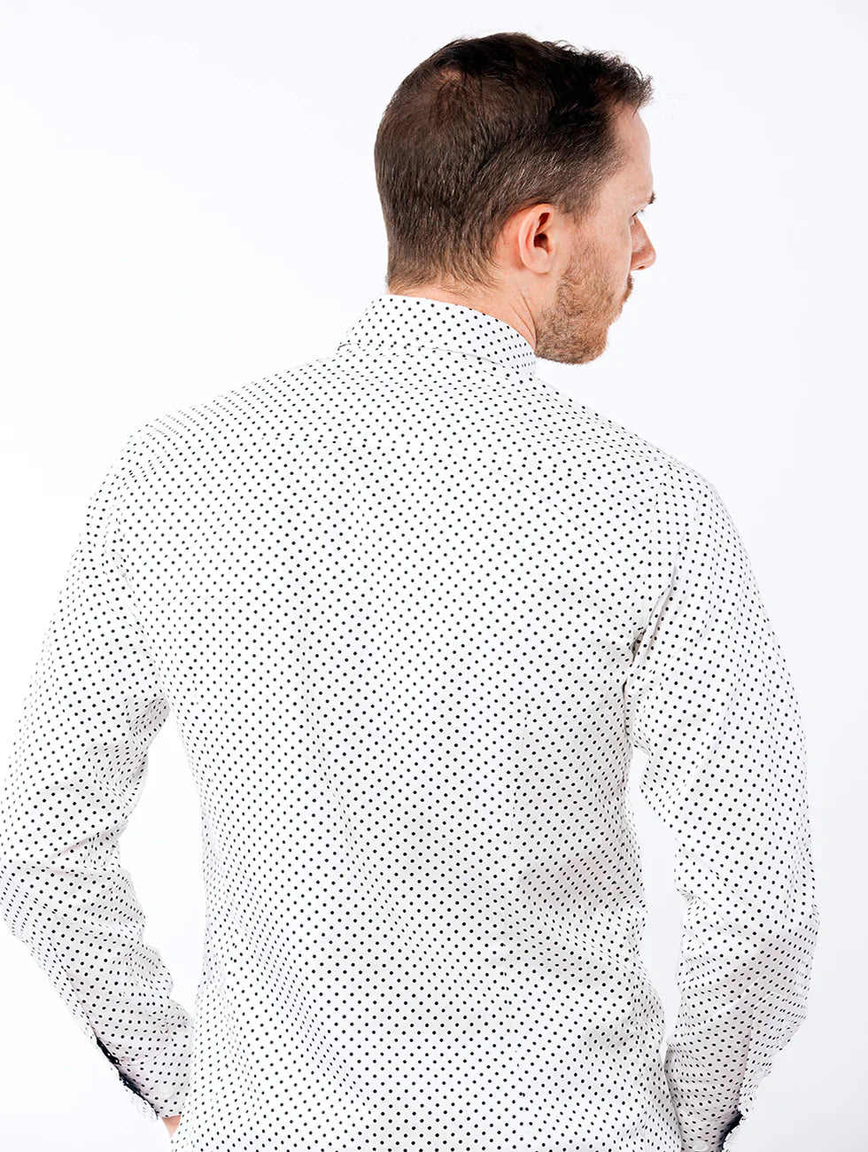 Progoti - White Dotted Dress Shirt