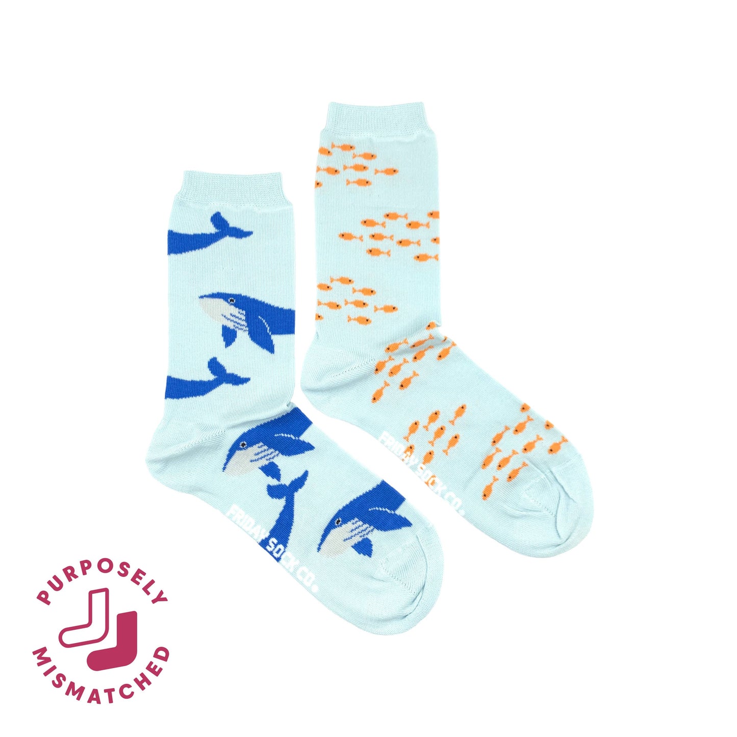 Women's Fish & Blue Whale Socks: Women’s 5 – 10