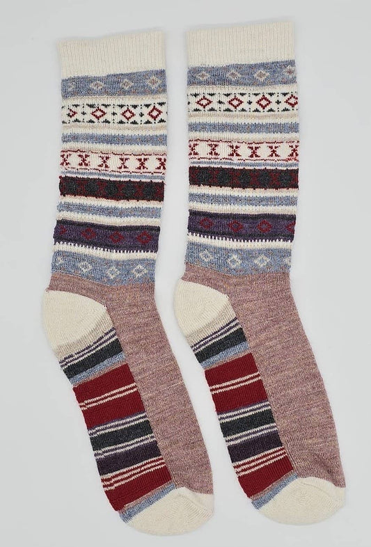XOXO Alpaca Socks | Light Cushion Socks | Crew Socks: Blush / Medium