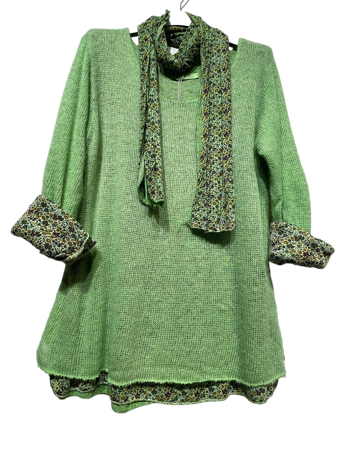 Tunic with scarf 1111 SPRING SUMMER CLOTHING: RUST