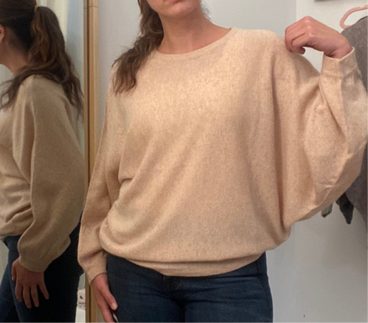 100% Pure Cashmere Butterfly Sweater Ivory Cream