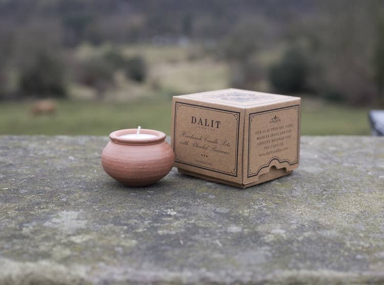 Unscented Handmade Beeswax Terracotta Candle