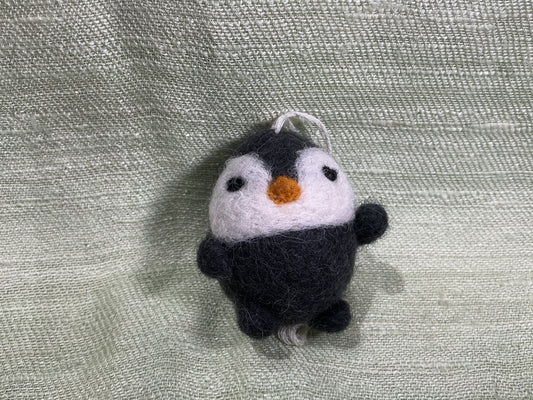 Small Penguin Wool Ornament